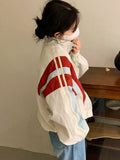 Vintage Patchwork Collar Neck Jacket-Outfit