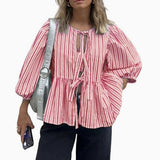 Women's Clothing New Fashion Loose Long-Sleeved Plaid Love With Shirt