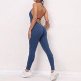 Toloer One-Piece Quick-Dry Tight Yoga Pants Breathable Women's Wrinkled Peach And Butt Gym Pants-Outfit