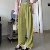 Toloer Wide-Leg Pants Women Spring And Fall 2024 New Casual Pants High-Waist Suit Pants Small Pants Women-Outfit