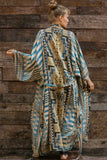 Toloer And White Tie-Dyed Cardigan Beach Dress Bikini Blouse Swimsuit With Cardigan Sunscreen Holiday