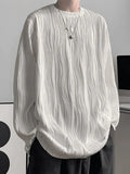 Men's Textured Long Sleeve Tee-Outfit