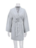 Cotton Sleep Dress Women Long Sleeve Casual Sahes Dress Short Nightgown Drop Shoulder Home Dress Female Solid