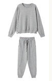 Chic Women Sweater Pullovers & Elastic Waist Harem Pants Autumn Winter Female 2 Pieces Knitted