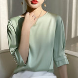 Toloer Summer Female New Round Collar Temperament Loose Short Pearl Sleeve Decoration Simple And Versatile T-Shirt-Outfit