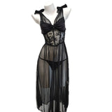 Sexy Pajamas Women's New Pure-Wane Summer Thin Lace Spring And Autumn Women's Small Breast Sling Aja Syringe