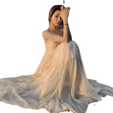 New Web Celebrity Chiffon Summer Dress Women's Seaside Vacation Dress Super Fairy Sling Bali Beach Dress-Outfit