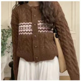 Style Fashion Twist Sweater Autumn And Winter Short 2024 New Autumn And Winter Design Cardigan-Outfit