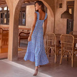 Women's Clothing 2026 Bohemian Dress Slings Flowing Long Print Dress