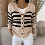 3D Printed Ladies Autumn And Winter Fashion Casual Sweater V Collar Long-Sleeved