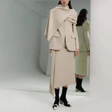 Toloer Shawl Small Suit Autumn 2024 New Fashion Casual Advanced Sense Hollow Suit Jacket Coat Female-Outfit