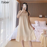 Women Summer Solid Simple Students Sweet Korean Style Fashion Homewear New Sleepwear Leisure Cute All-match Ins