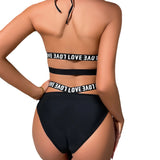 Sex Lingerie Sexy Women's Hollow Hanging Neck Bra Underwear Letter Sex