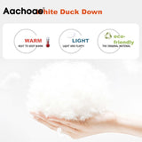Aachoae Women Solid Thick Warm Lightweight Down Jacket Winter 2021 Long Sleeve Coat With Pockets Female Chic Duck Down