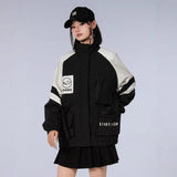 Autumn And Winter Millard Color Men And Women Korean Version Thin Padded Clothes Digital Printing Multi-Pocket Work Wind Autumn And Winter Coat Charge Man-Outfit