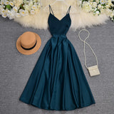 Toloer Gentle Wind Dress Goddess Seaside Resort Dress Ins Careful Machine Back Strap Waist