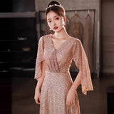 Evening Dress Dress 2025 New Banquet Temperament Long-Term Luxury Minit Dinner Hosts Walk Show Evening
