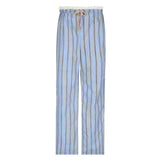 Vacation Lazy Wind Color Striped Dopamine Casual Pants Lace Lace Stitching Waist Straight Trousers-Outfit
