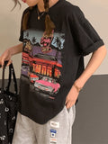 Motel Graphic Short Sleeve Tee-Outfit