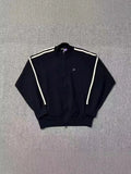 Meitao New Alphabet Street Men And Women Loose Zipper Cardigan Flanged Sweater Jacket-Outfit