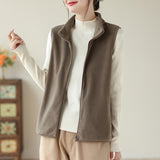Toloer Autumn And Winter New Mother Dress Rocking Velvet Horse Clip Warm Casual Coat Women Fashion Shoulder Vest