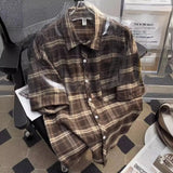 Short-Sleeved Shirt Men's Summer Retro Casual Five-Sleeve Shirt High Street Tide