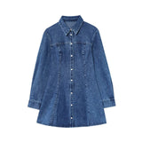 New Dress Dress Women Decor Long Sleeves To Thin Casual Denim Design Sense