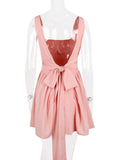 Backless Bow Mini Dress-Outfit