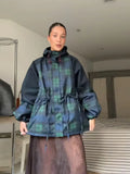 Set Color Collar Rope Waist Jacket Jacket 2025 Autumn Women's