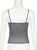 Sweet Patchwork Lace Trim Camis Top Sexy Slim Slash Neck Sleeveless Tank Tops Women 2024 Summer Fashion Streetwear Lady-Outfit