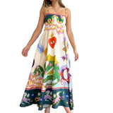 2025 Women's New Temperament Elegant High-Waist Print Slings Casual Fashion
