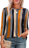 2025 New Fashion Casual Roll Collar Seven-Sleeve Top Bottom