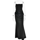 Satin Corset Maxi Dress-Outfit