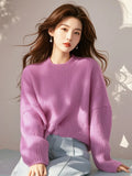 Toloer Fragrant Wind Soft Long-Sleeved Sweater Women 2025 Autumn And Winter New Lazy Loose Knitted Shirt