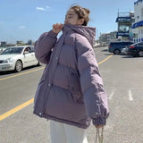 Women Thicken Warm Parka Coat Loose Oversized Women's Winter Bread Coat Hooded Outwear Padded Woman Parkas