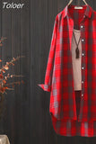 Women Blouses Plaid Shirt Female Casual Long Sleeve Shirt Tops Lady Clothes Loose Blouse Chic Outerwear 2023 Autumn
