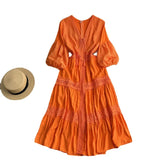 Toloer Dress Autumn 2023 New Show Thin Sunscreen Beach Holiday Dress Desert Dress Super Fairy White