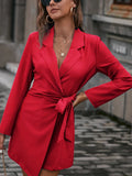 Autumn And Winter New Tice With Belt Top Loose Candy Color Long