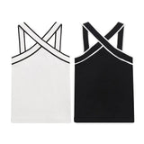 Repair Summer New Women's Cross-Sling Vest Bump Color