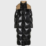 2022 Women's Winter Down Jacket Snow Coats Women Long Casual Warm Puffer Jacket Padded Hooded Down Parka Female