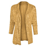2025 New Sleeve Long Sleeve Temperament Long-Sleeved Small Suit Collar Solid Color Coat