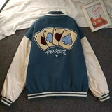 new autumn letter embroidery jackets coats women's street retro all-match baseball uniform couple casual trend jackets