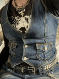 Button Front Denim Corset Top-Outfit