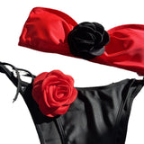 2024 Color Rose Brae With Drawstring Strap Split Swimsuit