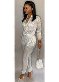 Winter Sequined Zip Up Long Sleeve Formal