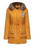 VAREY LIN New Winter Cotton Coat Women Casual Slim Snow Outwear Medium-long Wadded Jacket Thick Cotton Padded Warm