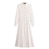 Homemade New Women's Classic Clip Long-Sleeved Muffin Dress