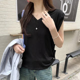 New Side Pleated Leisure Vest For Women In Spring And Summer-Outfit