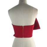 Bow Wrapped In Bras And Shoulders With Short Shirt Women Women Tops Direct