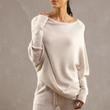 Color Round Neck Long Sleeve